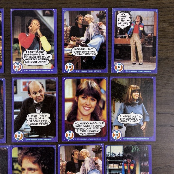 Mork & Mindy Trading Cards 1978 Topps Robin Williams Vintage Lot Of 39 - Picture 3 of 8